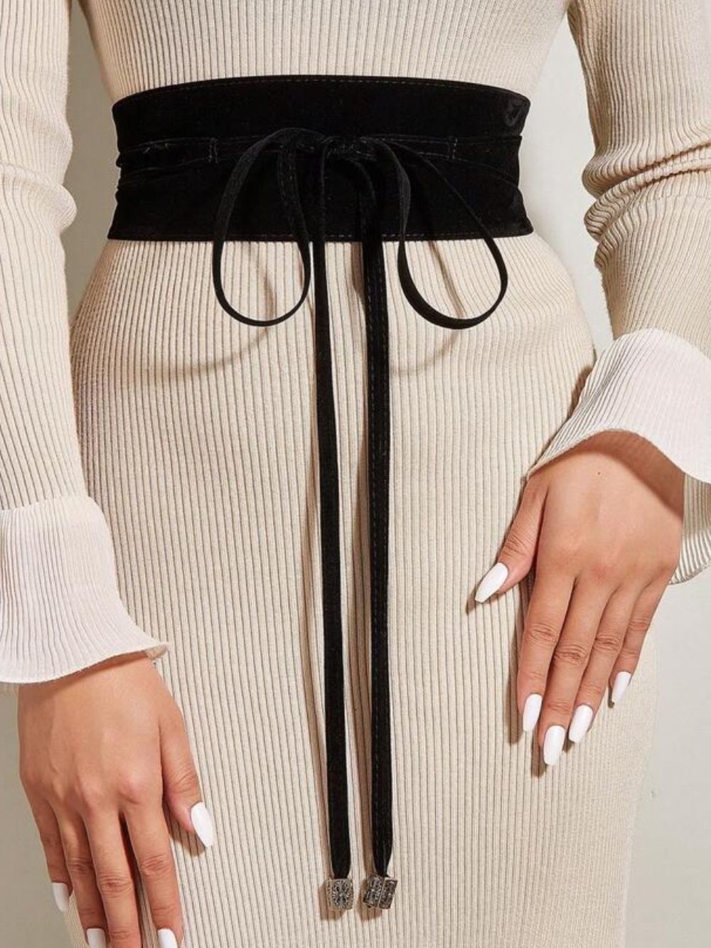 Black boho belt S1426